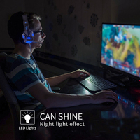 Profesjonalny zestaw słuchawkowy dla graczy Led do komputera PS4 PS5 Fifa 21 słuchawki gamingowe bas Stereo PC przewodowy zestaw słuchawkowy z mikrofonem prezenty 3